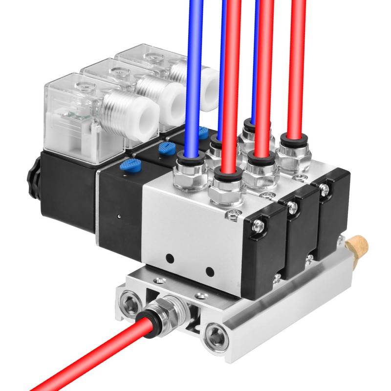 Heschen Electrical Pneumatic Triple Solenoid Valve 4V210-08 AC220V PT1/4 5
