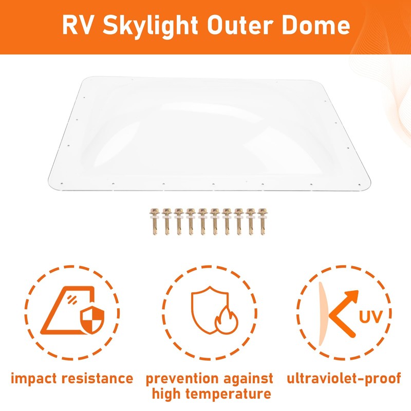 GOMADEIT 18" x 26" RV Skylight Replacement | RV Shower