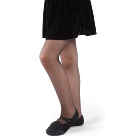 MANA MANA Girls Fishnet Tights - Elegant and Comfortable Girls Tights for Any Occasion - Stylish and Versatile Small Mesh Mesh Girls Tights - Made in Italy, nero