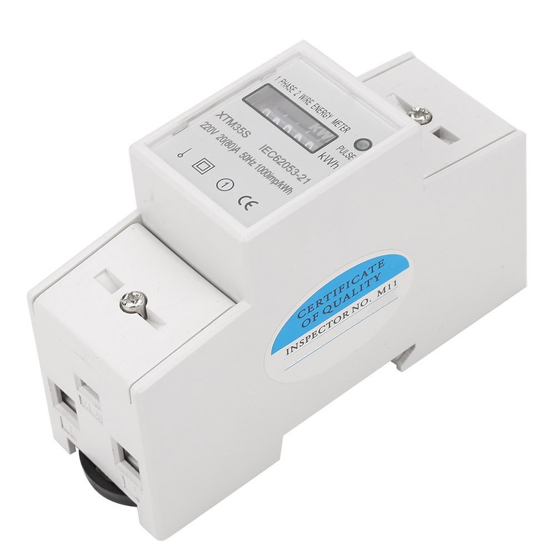 Digital 1 phase 2 Wire 2P Din Rail Electric Meter