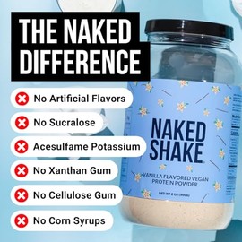 NAKED Shake - Vanilla Protein Powder - Plant Based Protein Shake with Mct Oil, NSF Certified, Gluten-Free, Soy-Free, No Gmos Or Artificial Sweeteners 