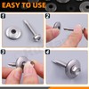 Rustark 350Pcs 8 Sizes #8#10#12#14 304 Stainless Steel Neoprene Sealing