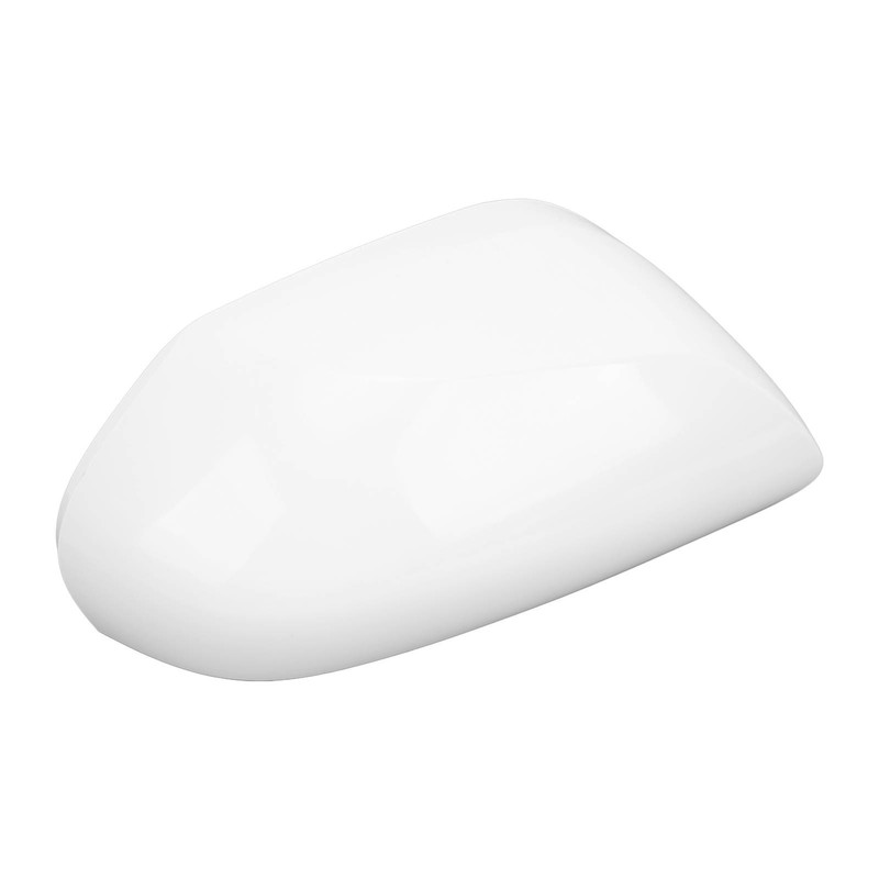 White Side Mirror Cover Unpainted Rearview Outer Door Wing Mirror