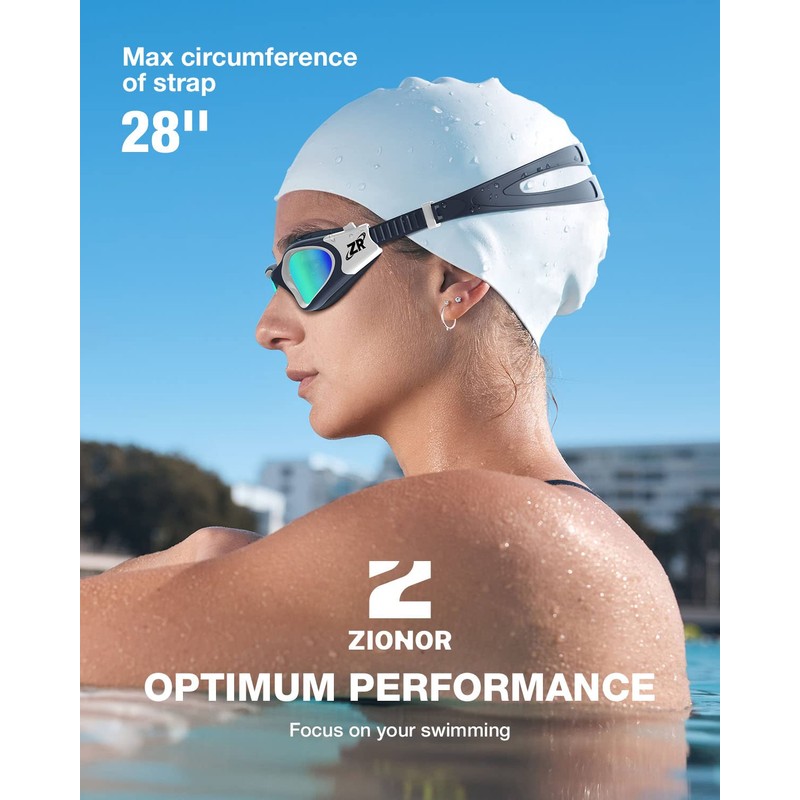 ZIONOR Swim Goggles, Upgraded G1 Polarized Swimming Goggles UV Protection