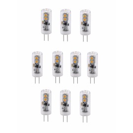 Elitco Lighting G4-2-30-10PK Household-Light-Bulbs LED G4, 3000K, 330°, CRI80, UL, 2W, 25W Equivalent, 25000HRS, LM150, DIMMABLE, 2 Years Warranty, Input Voltage 12V AC/DC 10 Pack