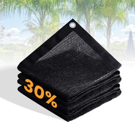 VICLLAX 30% Black Garden Shade Fabric Sun Shade Cloth - UV Resistant Sunblock Netting for Plants, Flowers & Vegetables | Lightweight Cover for Greenhouse & Outdoor Garden Protection, 10×12 FT