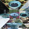 Solar Fountain Ceramic Bird Bath,Bird Bath for Ourside,Outdoor Fountain Bird