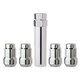 DPAccessories Locking Lug Nuts Compatible with 2010-2013 Kia Soul | for Aftermarket Aluminum Wheels Only | Set of 4 Chrome Wheel Locks & 1 Key | DKISOU01A-CH/LK1
