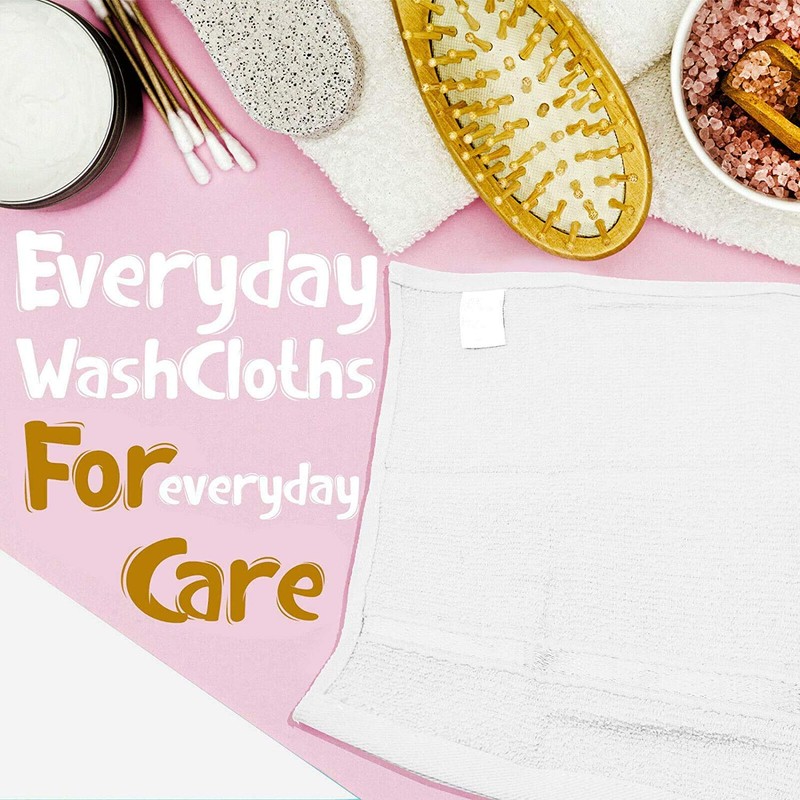 Towelogy® 600GSM Cotton Washcloths Multipack Quick Dry Flannels Face Towels