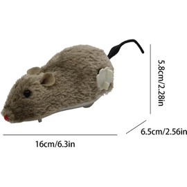 Zenarao Cat Toy, Cat Activity Toys for Home, Durable Pet Toy, Cat Toy Realistic Mouse Shape Entertaining Toy, Boredom Relief Interactive Clockwork Cat Plush Toy, Pet Supplies