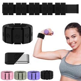 Pesas de tobillo para mujer, 1 libra de peso, antideslizantes para manos y piernas, para entrenamiento de fuerza, caminar, correr, yoga, pilates, y trotar, negro