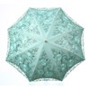 LCY Embroidered Lace Double-deck Anti-UV Parasol Sun/Rain/Snow Folding Umbrella-Green