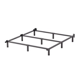 Askeld King Size Bed Frame, 7 Inch High Metal Bed Support for Box Spring and Mattress Base, Heavy Duty Basics Bed Frames, Noise Free, Easy Assembly, Black