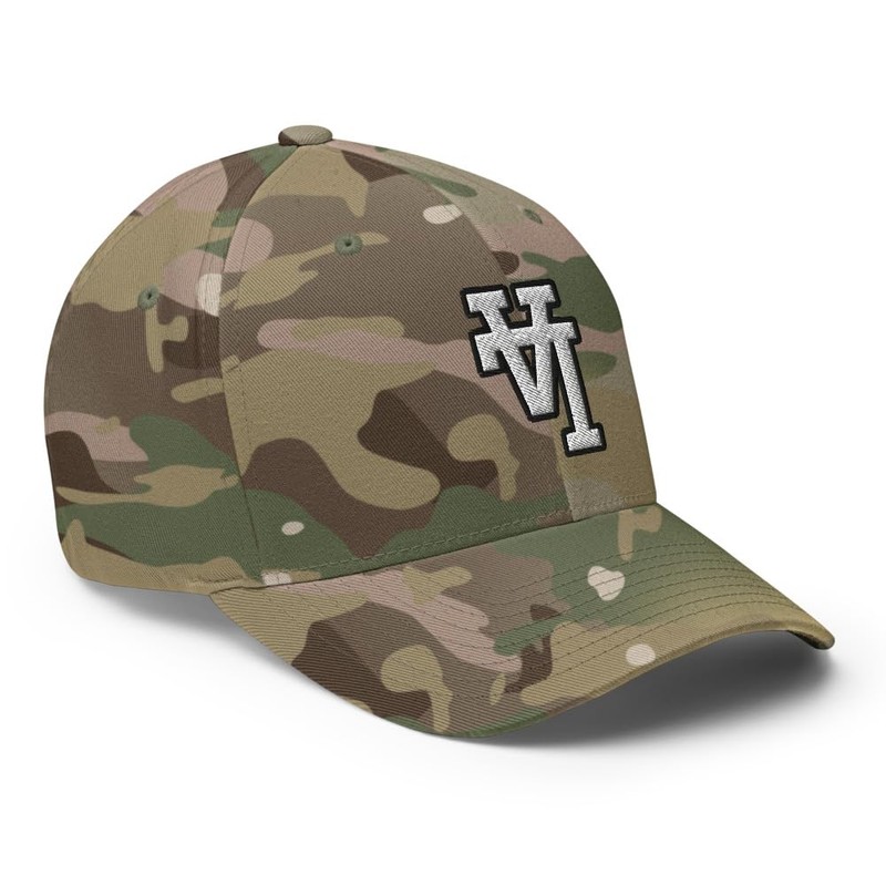 RIVEMUG FX Upside Down LA Fitted Hat Embroidered Curved Bill