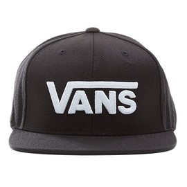 Vans Men's Snapback Hat, (Drop V) Black/White, One Size