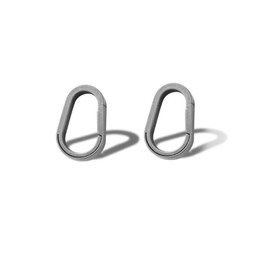 Titanium Mini Key Ring Connector Links, Small Carabiner Keychain Clip Rings, Quick Release EDC Accessory (Drop-Shaped)