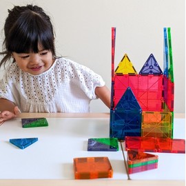 MAGNA-TILES Classic 32-Piece Magnetic Construction Set, The ORIGINAL Magnetic...