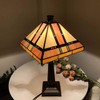 Bieye L10798 Mission Tiffany Style Stained Glass Table Lamp for