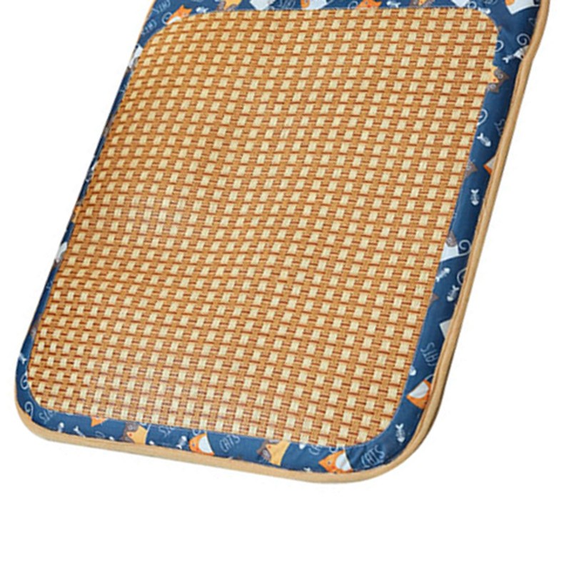 Dog Rattan Cooling Mat Bite Resistant Comfortable Breathable Cat Cooling