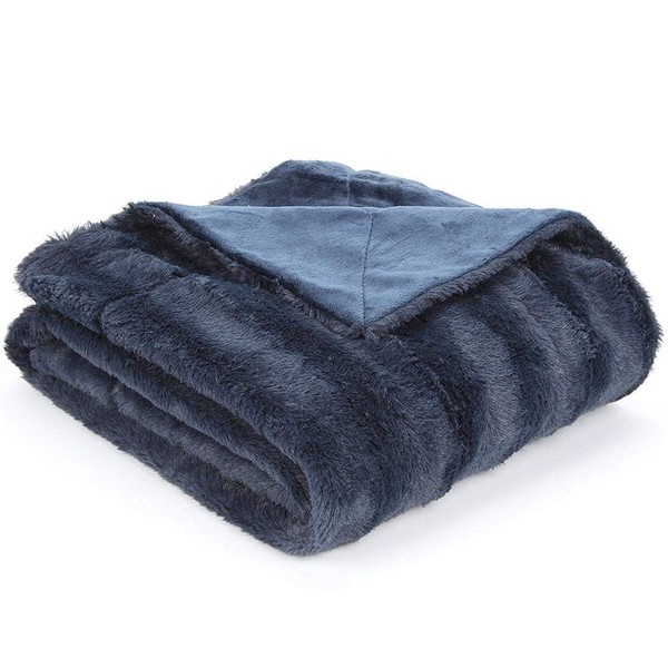 1 Piece Glam Style Blue Navy Throw Blanket Beautiful Versatile