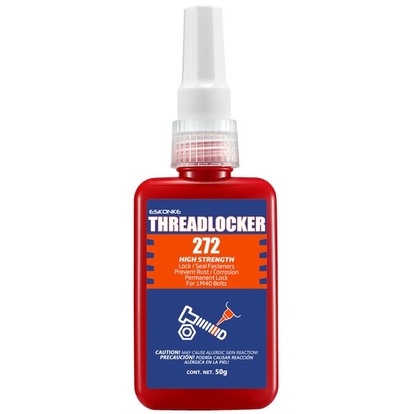 ESKONKE Thread Locker Orange 272 - Permanent Threadlocker Metal Glue