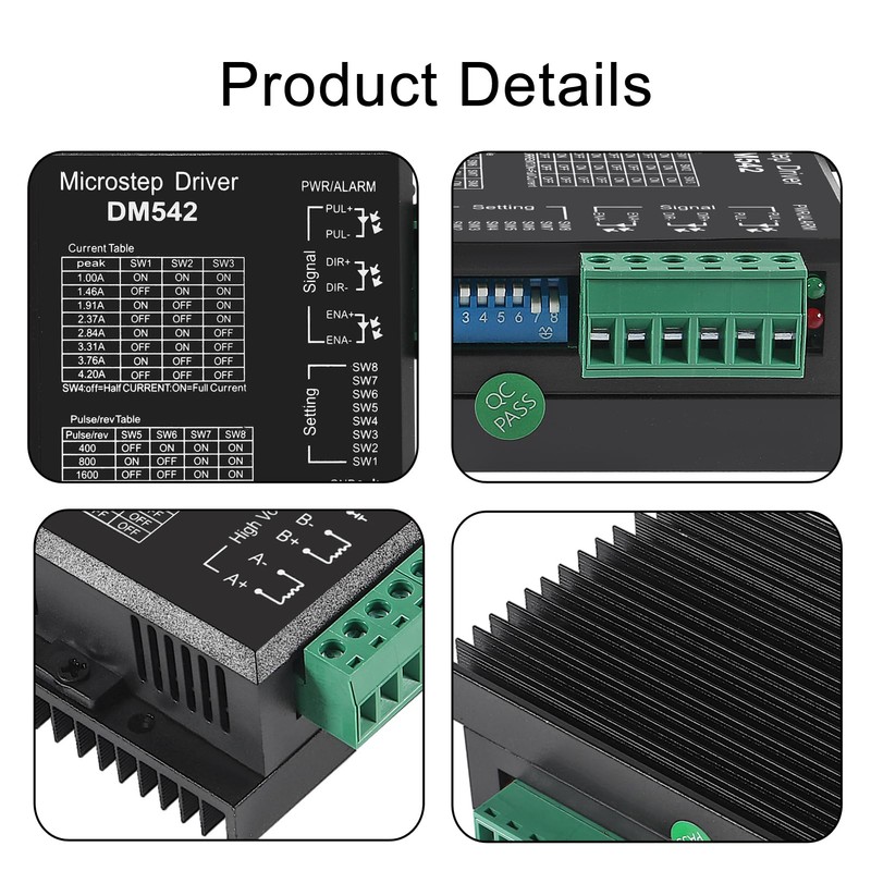 4pcs CNC Digital Microstep Driver DM542 Stepper Motor Controller 2-Phase
