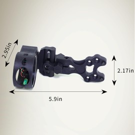 Moyujian Compound Bow Sight Four Way Adjustable 5-pin Sight, 019 "Horizontal Fiber Optic pin, Bubble Level, Easy to Install, Universal Sight for Composite Bow
