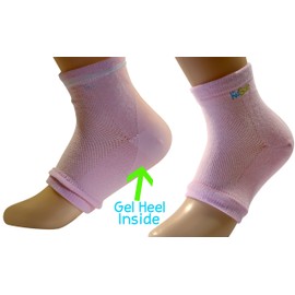 KidSole RX Gel Sports Sock for Kids with heel sensitivity from Severs Disease, Plantar Fasciitis. US Kid's Sizes 2-7 (Pink)