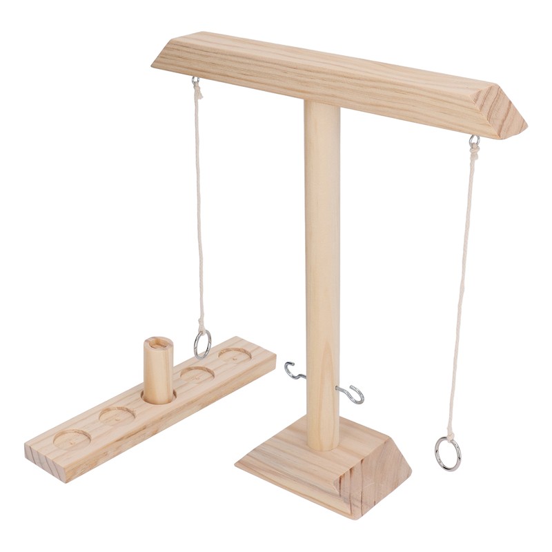 Hook and Ring Game Beautiful Wooden Interactive Desktop Toss Game