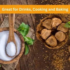 Meekus Natural Monk Fruit Sweetener w/Erythritol - Classic Monkfruit Extract Powder,Zero Calorie Sugar Substitute,Keto Diet Friendly for Baking,Coffee,Tea,Vegan Sugar Replacement,Gluten Free,White