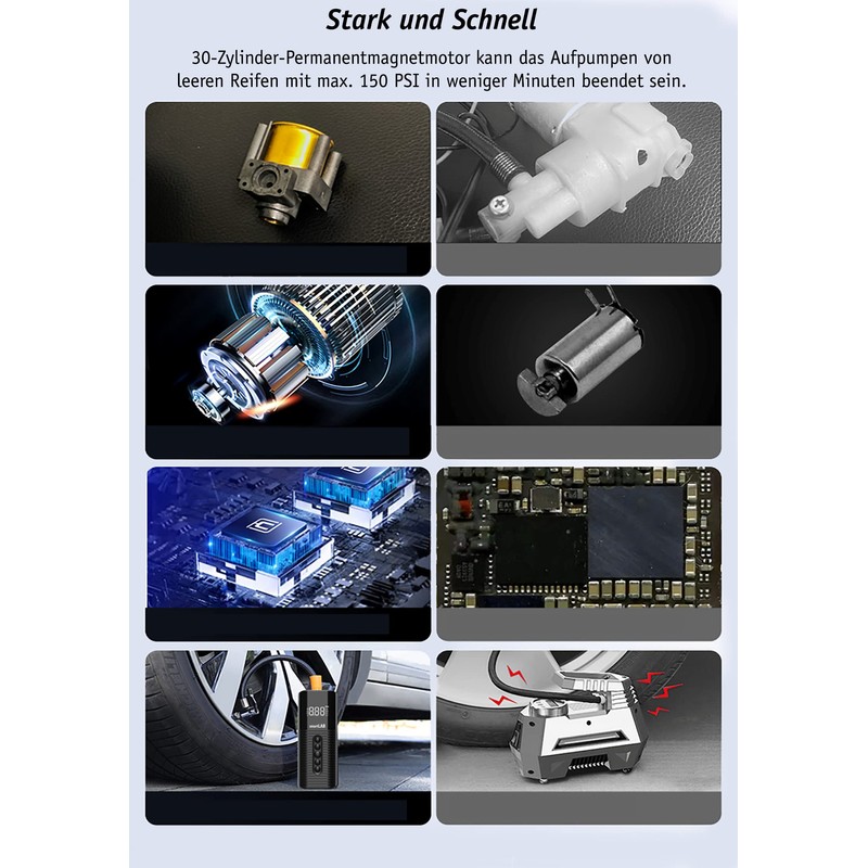 smartLAB pump2 elektrische (KEIN AKKU) Luftpumpe für Auto & Fahrrad