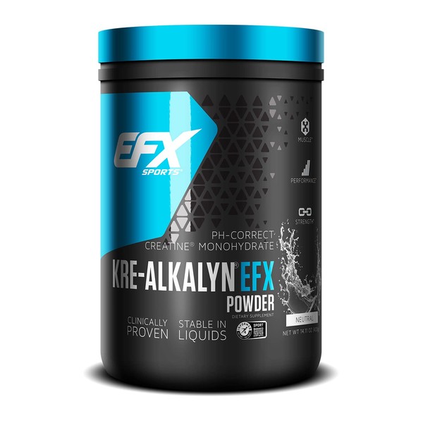 EFX Sports Kre-Alkalyn | PH-Correct Creatine Monohydrate | Multi-Patented Formula, Gain Strength, Build Muscle & Enhance Performance | Neutral - 400 Grams / 266