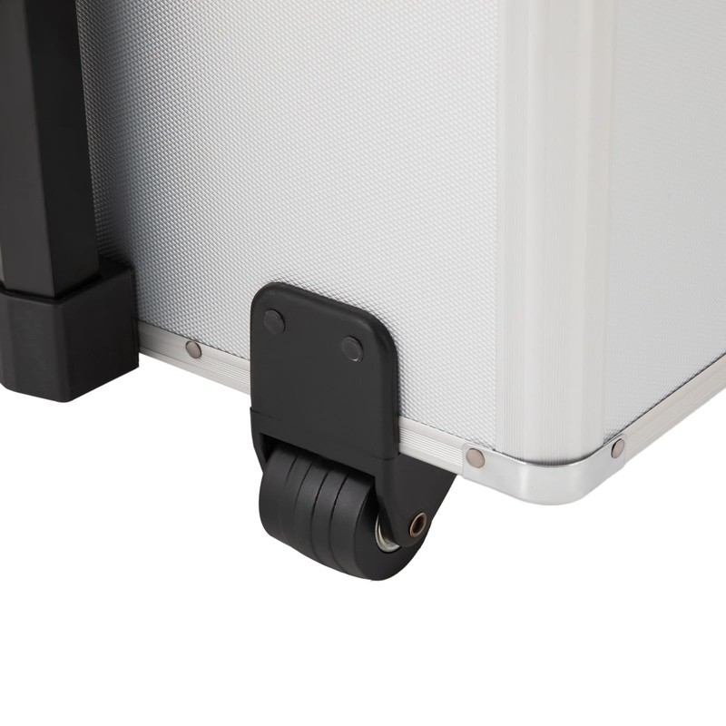 GDAE10 Rolling File Box with Lock, Aluminum Alloy Document Box