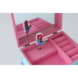 Agitation Unicorn Princess Wooden Musical Jewelry Box - Unicorn Gifts for Girls (A-Mermaid)