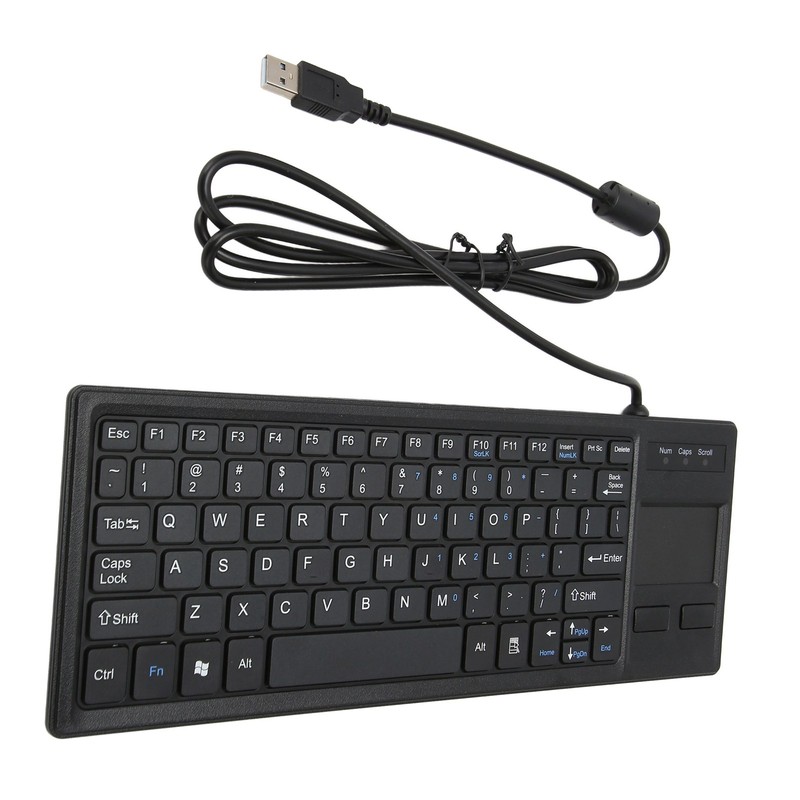 K 800 Keyboard with Touchpad Wired Ultra Thin Mini Compact
