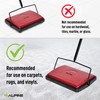 Alpine Manual Carpet Sweeper Triple Brush – Non Electric Multi-Surface