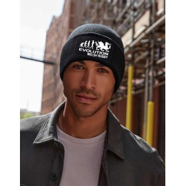 Print4U Evolution of Welsh Rugby Beanie Hat Wales Gift for Men & Ladies Red