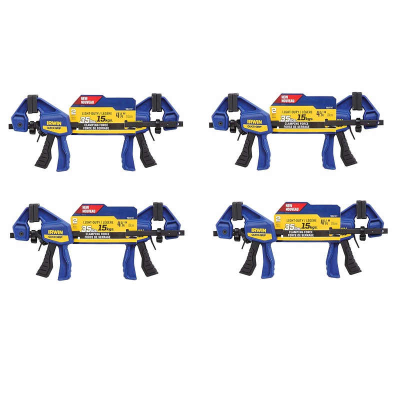 Irwin Quick Grip 530062 4-1/2" Quick-Grip One-Handed Micro Bar Clamp