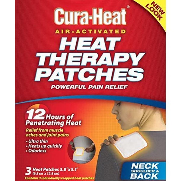 Cura-Heat Heat Therapy Patches for Neck Shoulder & Back - 3 ct, Pack of 6
