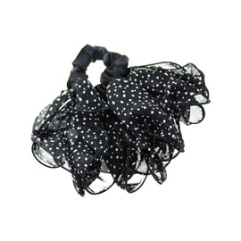 VINGTAINE HS-212 Scrunchie Polka Dot Pattern, Ruffle, Polka Dot, Volume, Large, Hair Accessory, Cute, Trend