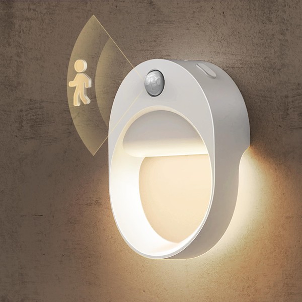 L LOHAS LED Motion Sensor Night Light,Rechargeable Battery Night Light,3000K