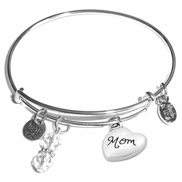 Hidden Hollow Beads Women's Stainless Steel Message Charm Expandable Wire