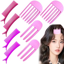 8 PCS Wind Shaping Styling Combs 3 And 6 Tooth Instant Volumising Hair Root Lifting Clips Easy High Crown Bump It Up Volume Volumizer Volumizing Tool for Women Natural Voluminous Look