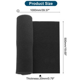 PATIKIL 39" x 20" x 0.8" Air Conditioner Filter Replacement, Washable Reusable Cut to Fit Foam Filter Air Filter for RV AC Vent Window Purifiers Computer, 40PPI