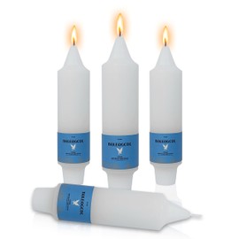 Unscented Taper Candles Dripless Classic White 5INCH Smokeless Short Taper Candles for Dinner Weddings Home Décor