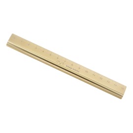 Kozelo Hollow Scale Ruler - [15 cm] Aluminium Triangular Hollow Straight Metal Ruler Golden for Measurement Drawing Engineer Office Classroom Use 1 mm Minimum Scale