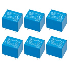 Weasch 6Pcs PCB Power Relay JQC-3F(T73), DC 5V Coil, 7A 240VAC, SPDT, 5 Pins (6)