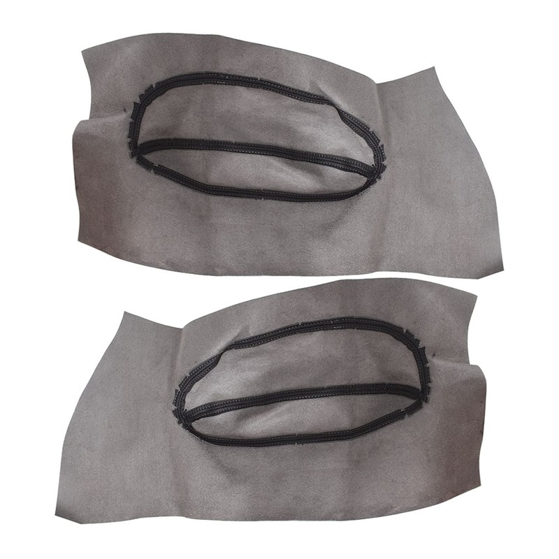 SEBLAFF 1Pair Black Door Panel Synthetic Leather Insert Cards Cover