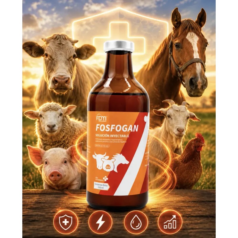 Fosfogan 250ml Estimulante Hepatico Reconstituyente Animal