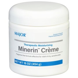 MAJOR Major Therapeutic Moisturizing Minerin Crme - Body Cream Moisturizer for Dry Skin - Fragrance-Free - 16 Oz.